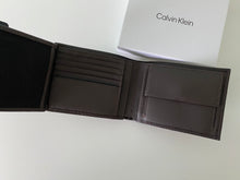 Load image into Gallery viewer, Vīriešu naudas maks Calvin Klein brūns ar ekstra karšu vietām